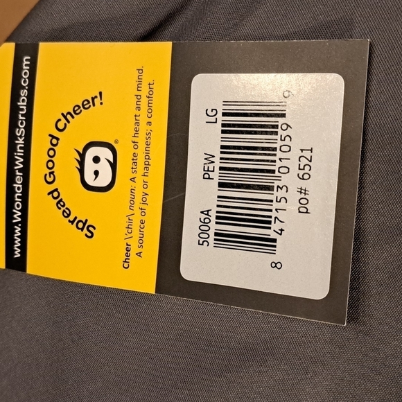 Wonder Wink size Large women's or men's pewter scrub pants, NWT - Picture 6 of 8